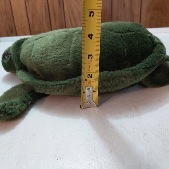 Large 14 Inch Green Sea Turtle Plush Stuffed Animal Soft Cuddly Pillow Pet - Picture 8 of 9